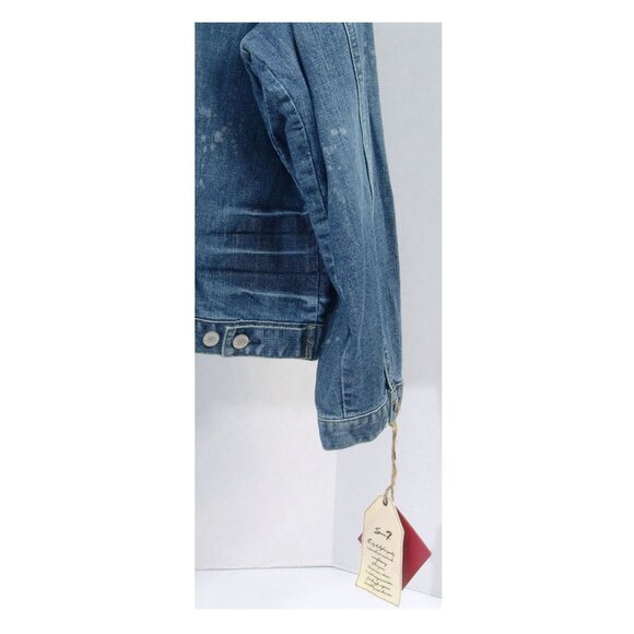 NWT Seven7 Distressed! Premium Denim Jacket 22/24 Women's Acid Wash Vtg Y2K - Picture 6 of 7